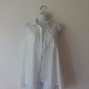 Women's sleeveless white blouse